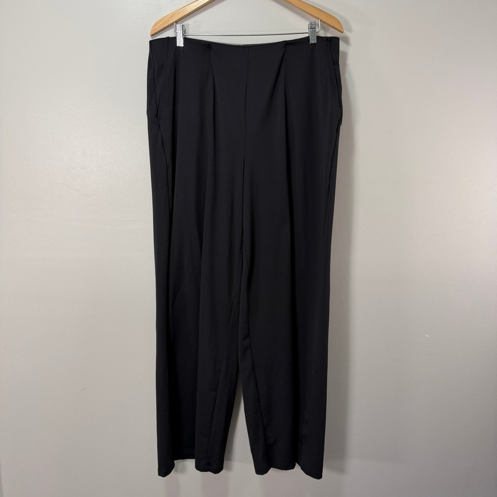 Old Navy Active Powersoft Go-Dry Black Wide Leg Pleated Trousers Women XL
